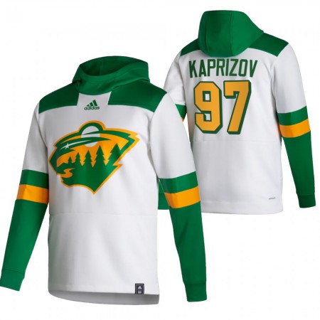 Herren Eishockey Minnesota Wild Kirill kaprizov 97 2020-21 Reverse Retro Pullover Hooded Sweatshirt